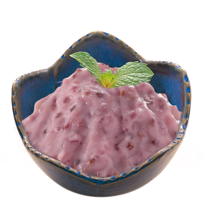 Ready to eat frozen blueberry quinoa salad