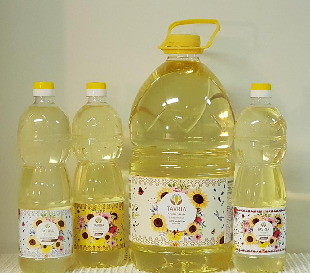 Украинское рафинированное подсолнечное масло в ПЭТ-бутылках