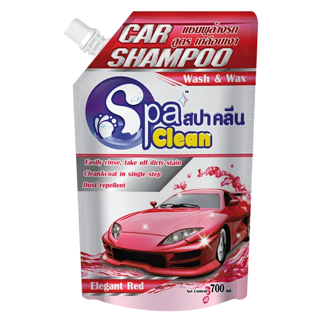 Spa Clean Car Shampoo  Car Wash Soap Shampoo and Car Shampoo Wax Elegant Red 700ml