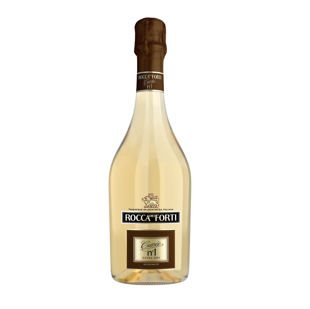 Итальянское Сверкающее вино Rocca dei Forti Cuvee n.1 Экстра сухие millesimanto 750 мл стеклянная бутылка поставка оптом