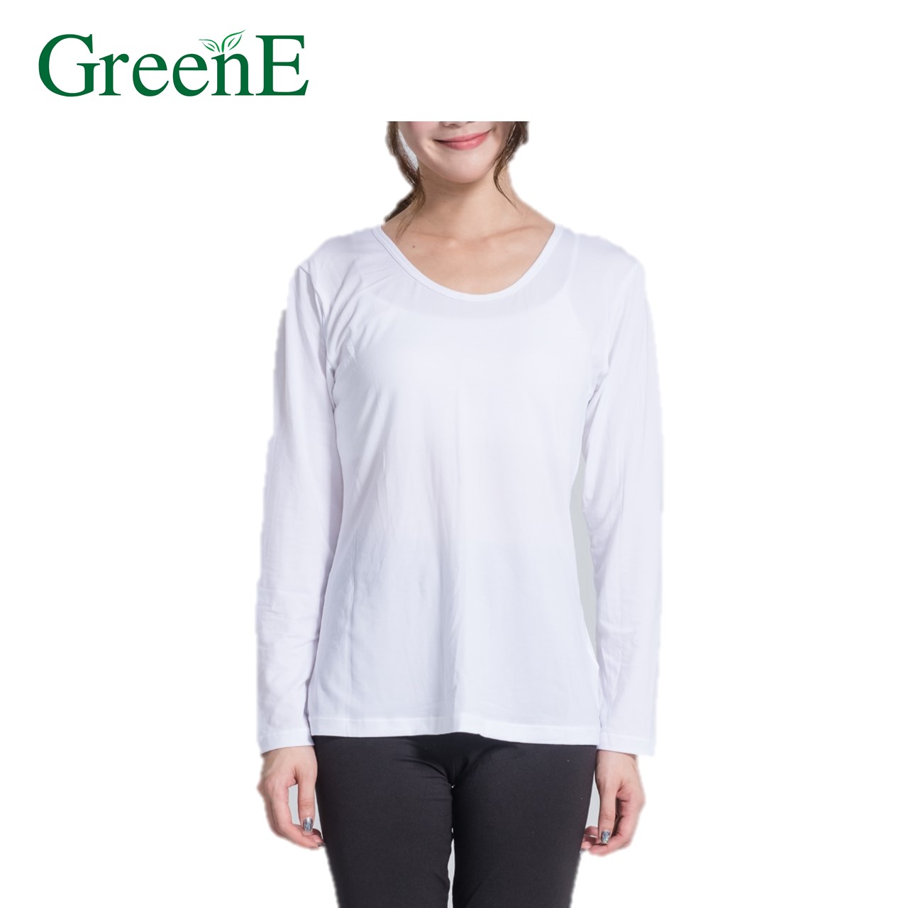 Грин-BtD Длинные рукава женского нижнего белья (S, M, L, XL)(бел) био F-IR для топ, теплая и снятия усталости