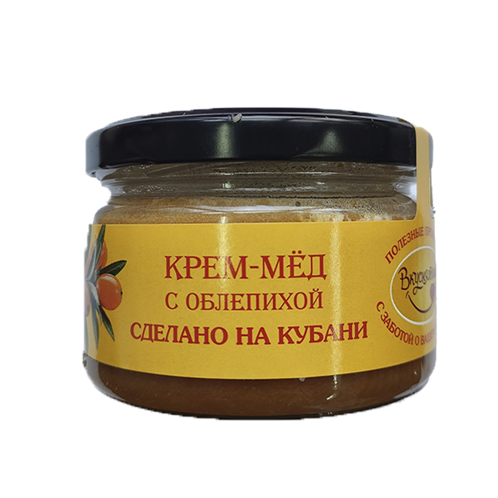 Пчелиный мед с облепихой, медовый крем