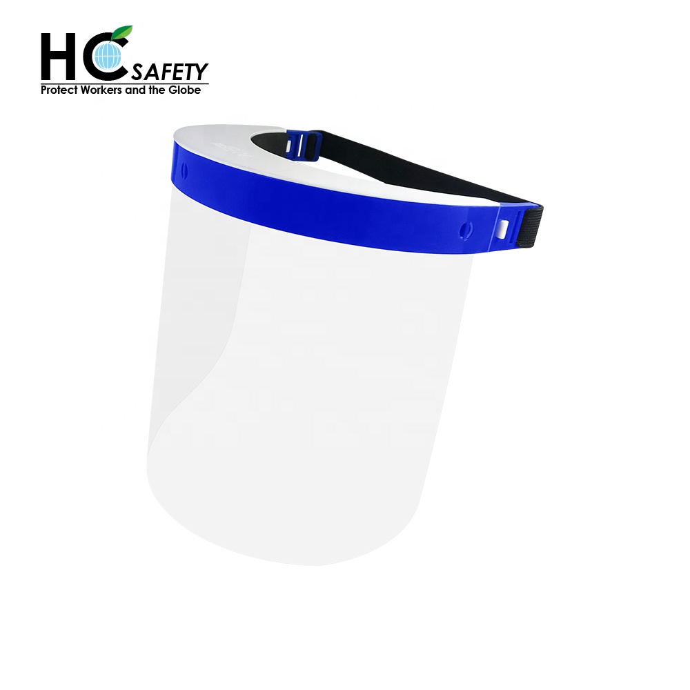 F03 clear pc plastic chemical disposable face shields for hospital use