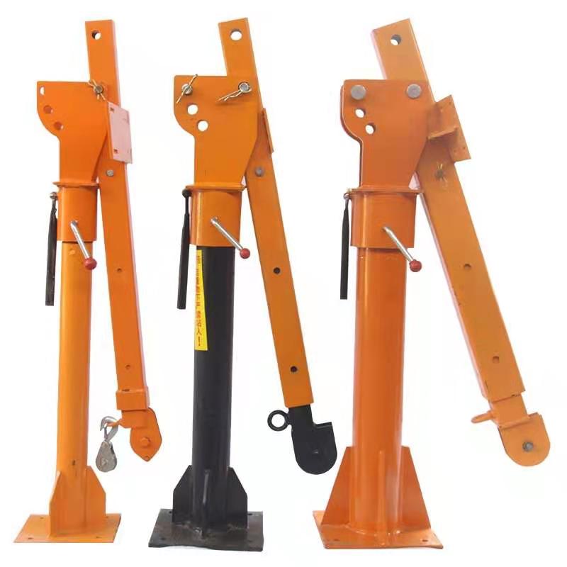 Mini small lifting electric 0.5ton small truck car crane equipment pickup truck crane with electric winch