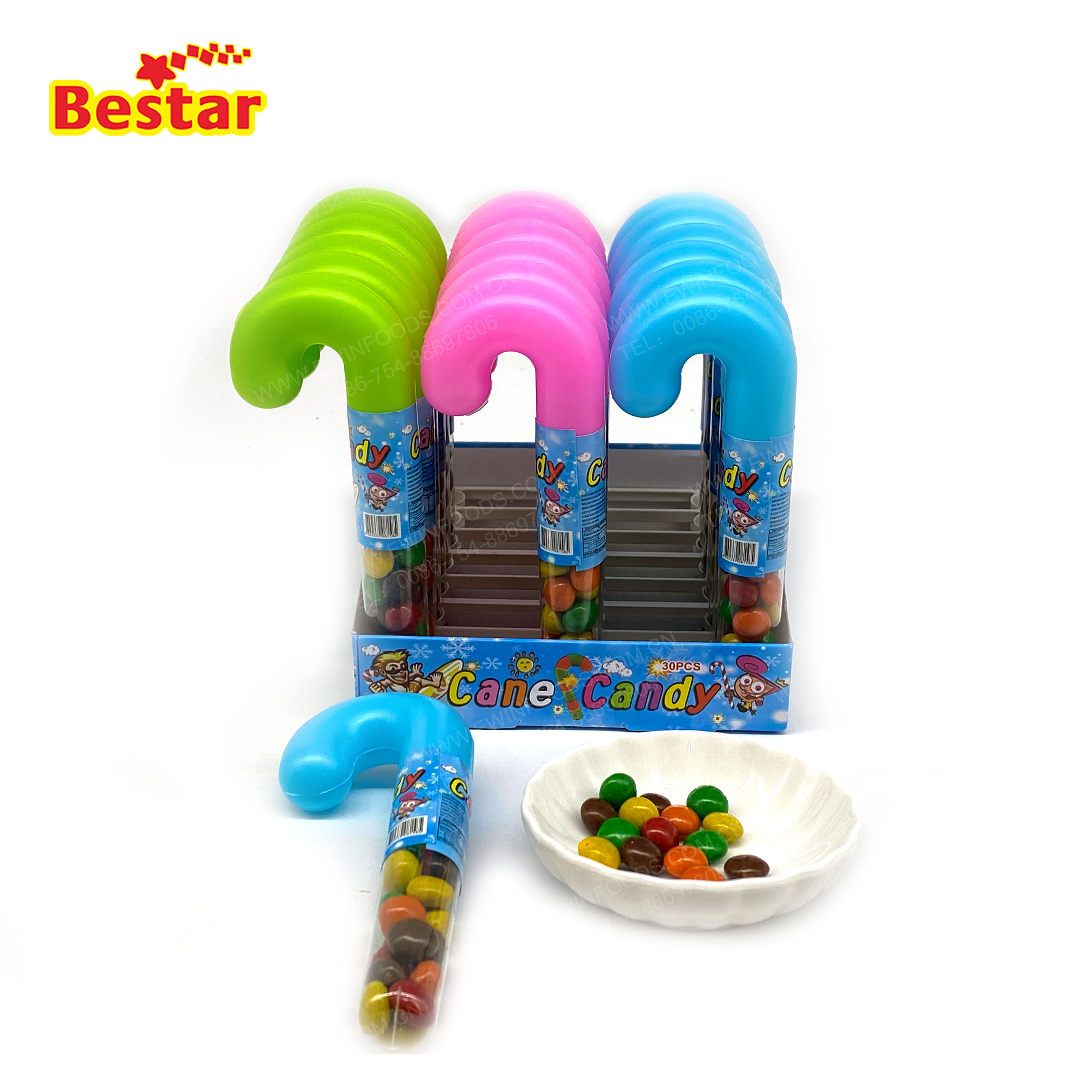 Snacks for kids umbrella toy candy crispy coating multicolor chocolate candies