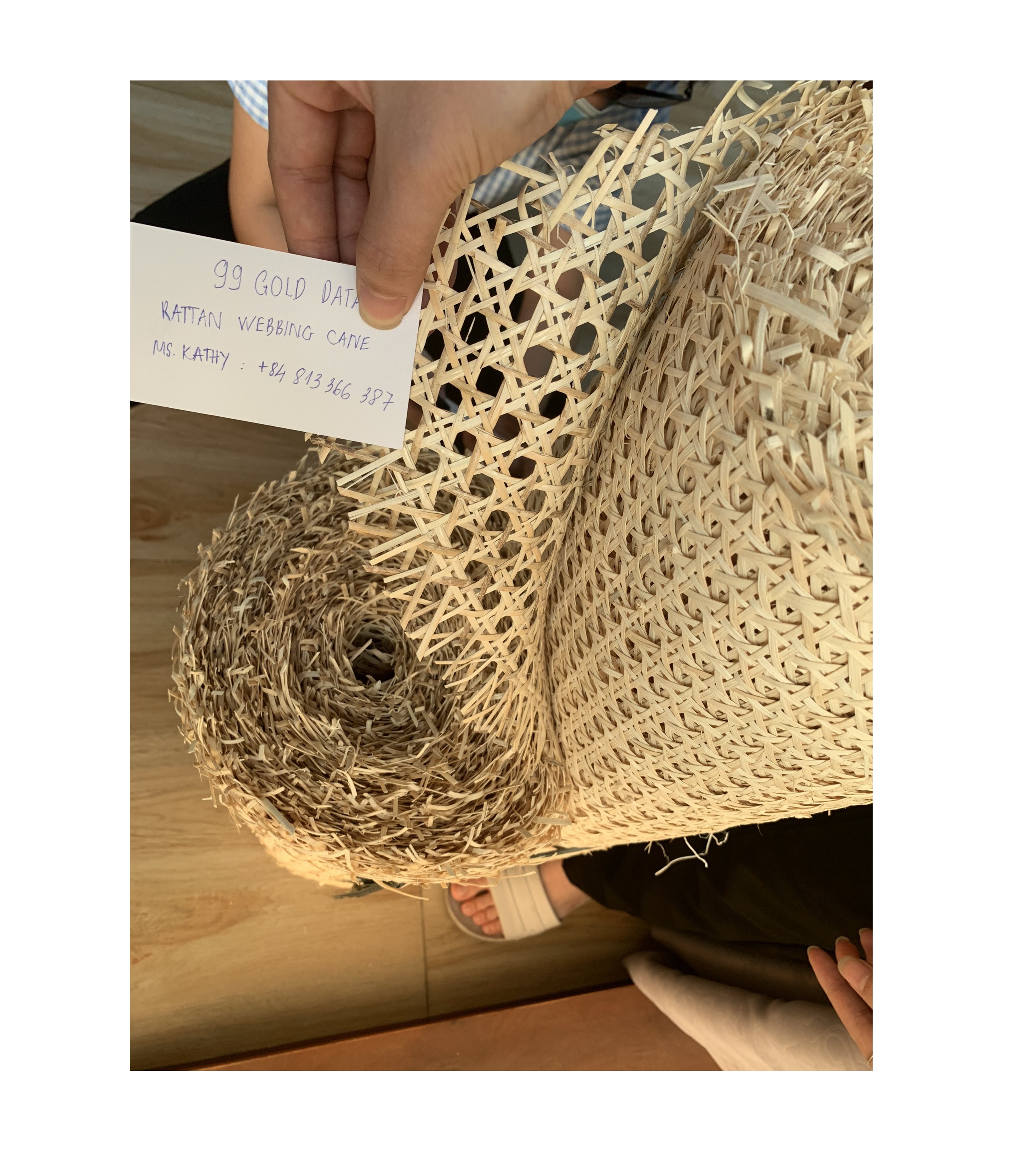 Wholesale 2021 high quality for making furnitures rattan cane webbing roll natural 1/2 mesh open weave rattan webbing material