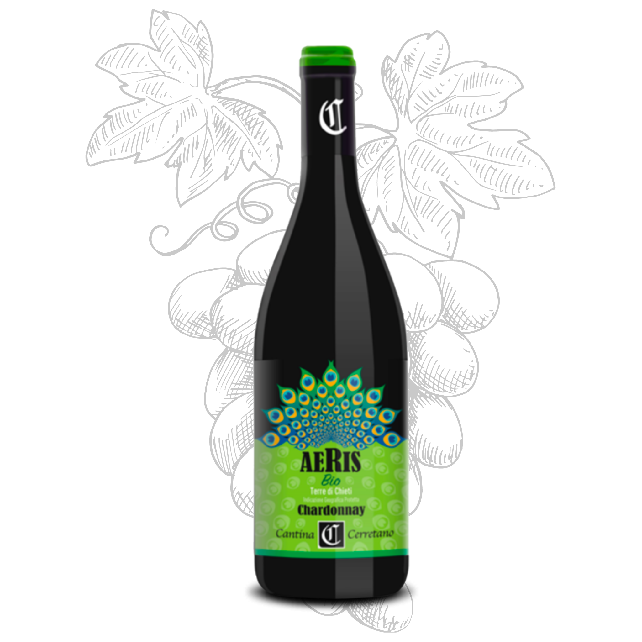 Белое вино премиум-класса сделанное в Италии-Chardonnay Pour di Chieti Organic-белые настольные винные бутылки 750 мл алкоголь 12% для экспорта