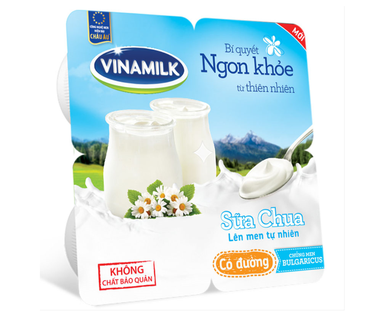 Eating Yogurt - Vianmilk - High Quality - Sweetened Yogurt - Packing 100g per box x 48 boxes per Carton
