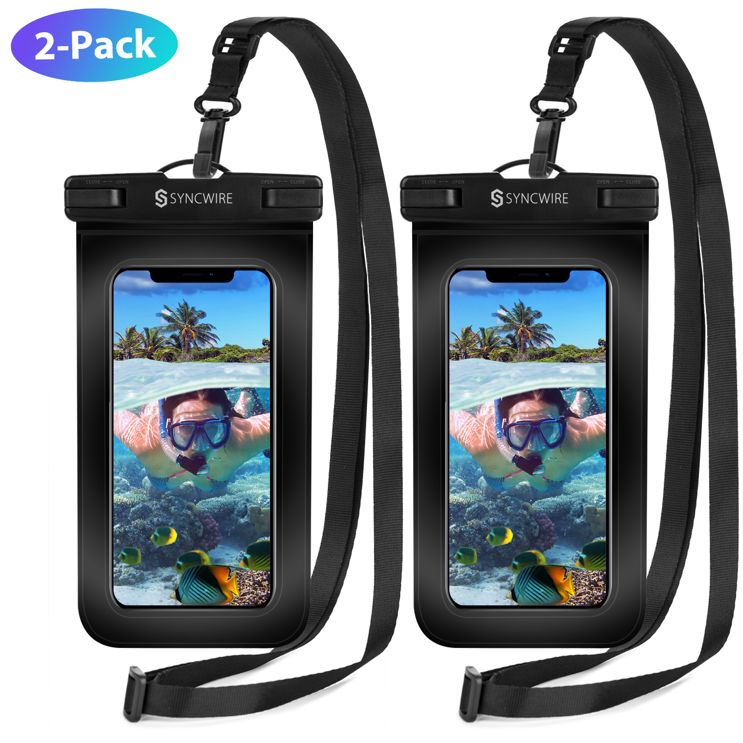 Водонепроницаемый чехол для телефона Syncwire 2-Pack Универсальный Водонепроницаемый Чехол для телефона