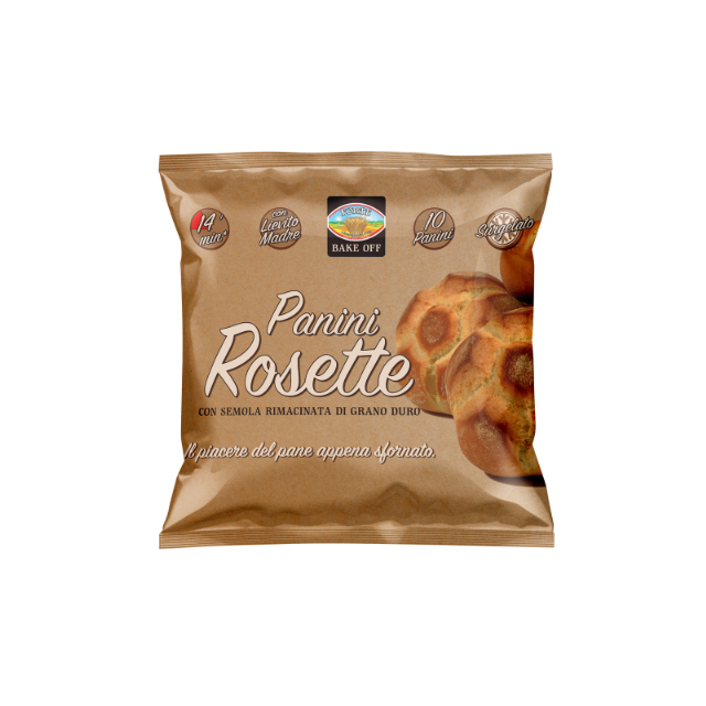 Top Italian Quality Par Baked 10x50g Wheat Semolina Frozen Bread Rose-Shaped Roll for Supplier