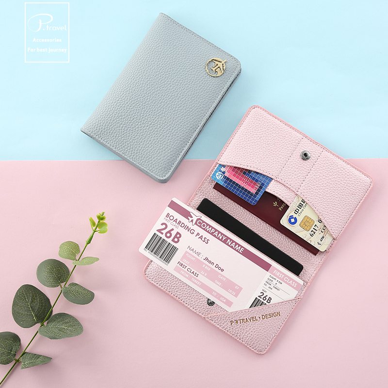 P.travel Custom Slim Travel органайзер для документов, кожаный кошелек, Обложка для паспорта, держатель для карт