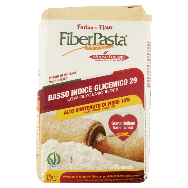 HIGH FIBER WHEAT FLOUR WITH LOW GLYCEMIC INDEX AND FREE FROM PRESERVATIVES - PREMIUM QUALITY AND MADE IN ITALY