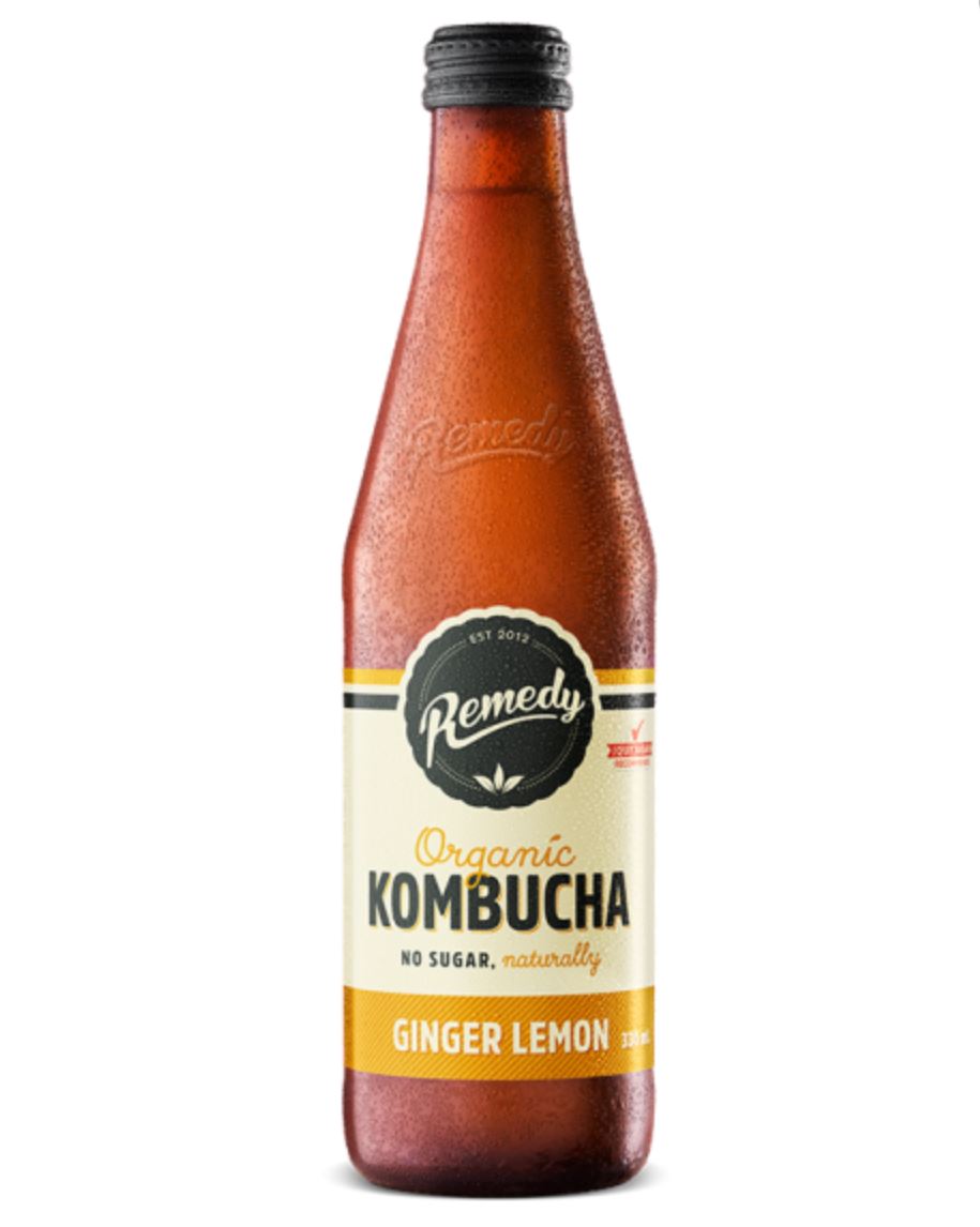 Средство Kombucha-имбирь лимон-330 мл Сделано в Австралии