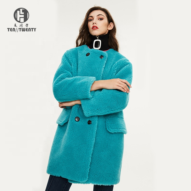 Custom woman top fashionable Plus Size Fall Winter Outdoor Long Fur Coats Women's Fleece Jackets