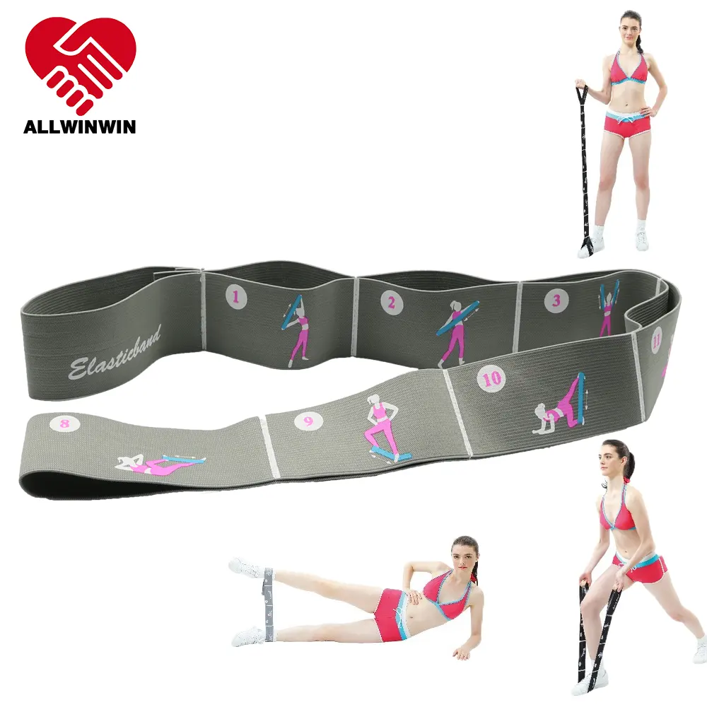 Allwinwin RSB01 комплект эластичных лент-мульти-петля иллюстрация Йога тренировки фитнес