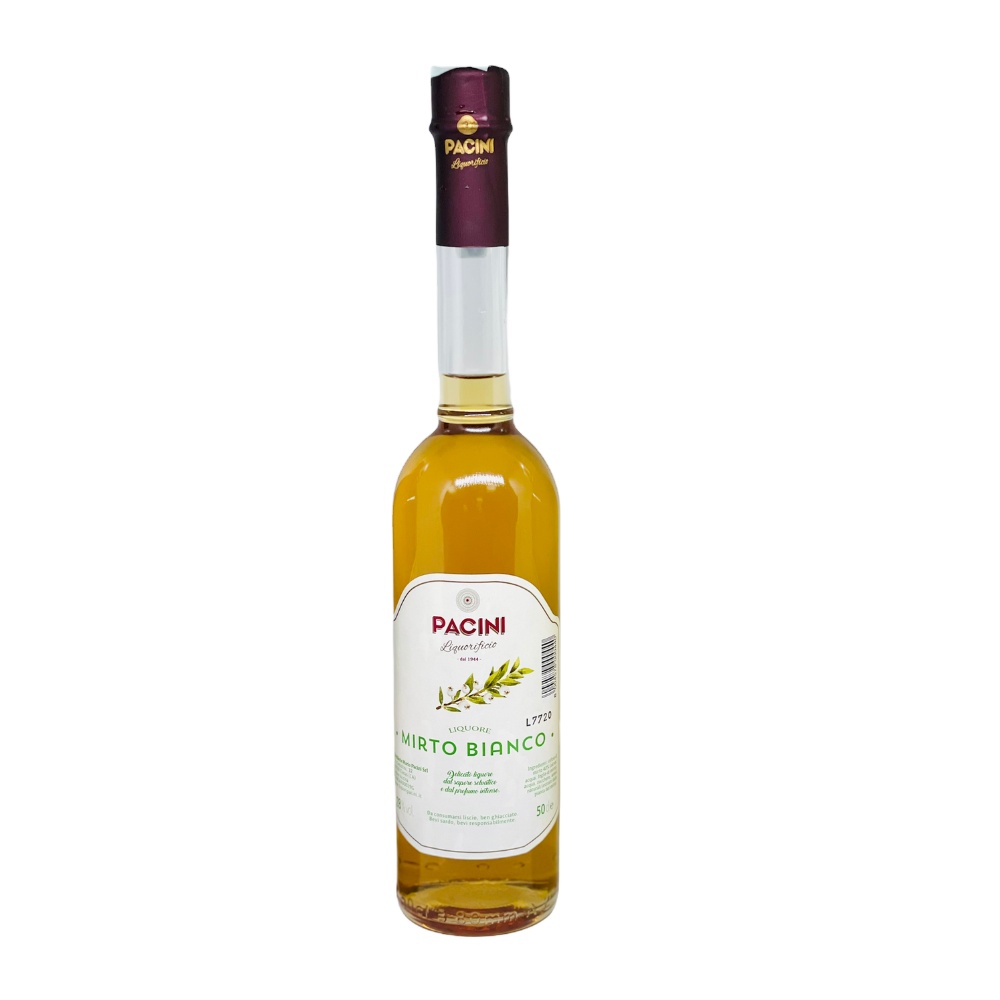 Лучшее итальянское качество, ликер PACINI 50 cl, белый Миртл с сардинской инфузией, растение с листьями и миртлом для розничных продавцов