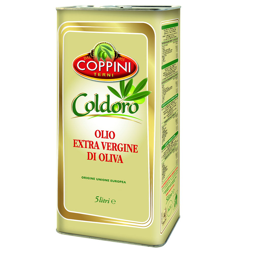 Extra virgin olive oil EU origin COPPINI COLDORO 5 L Tin