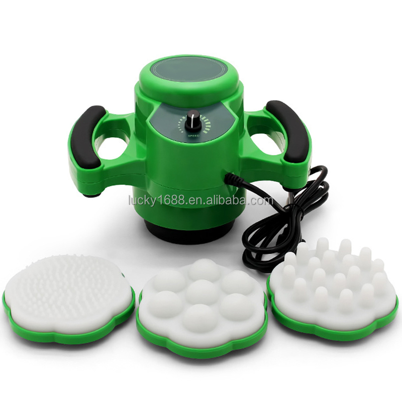 Hot sell body physical therapy powerful 3 heads handheld electric vibration massage hammer