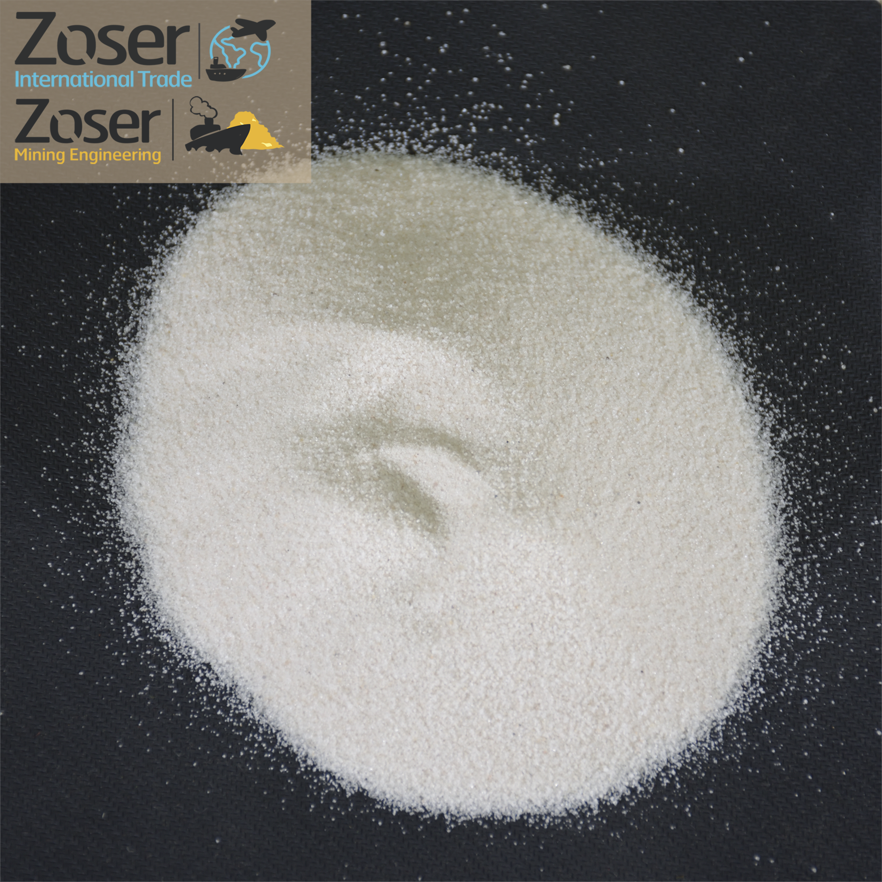 Silica Sand, SiO2 99.6%, Fe2O3 0.010%. For Glass Manufacture