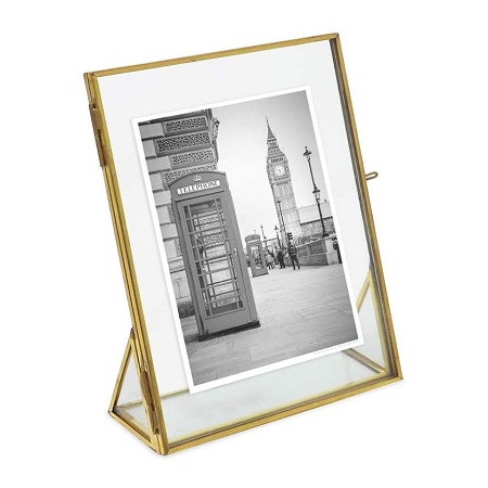 Новый дизайн, рамка для фотографий из латуни и стекла, распродажа