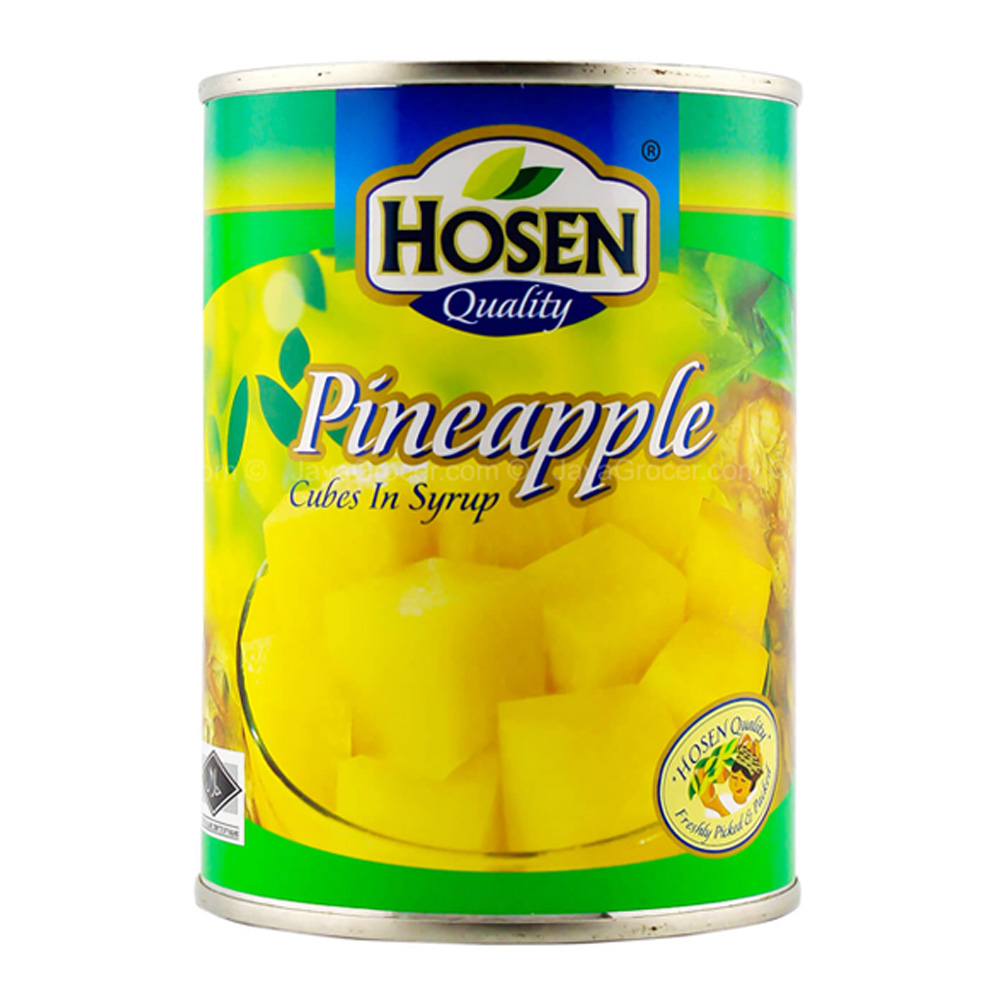 Best Quality and Highly Recommended Hosen Pineapple Cube In Syrup Canned Food Made in Thailand