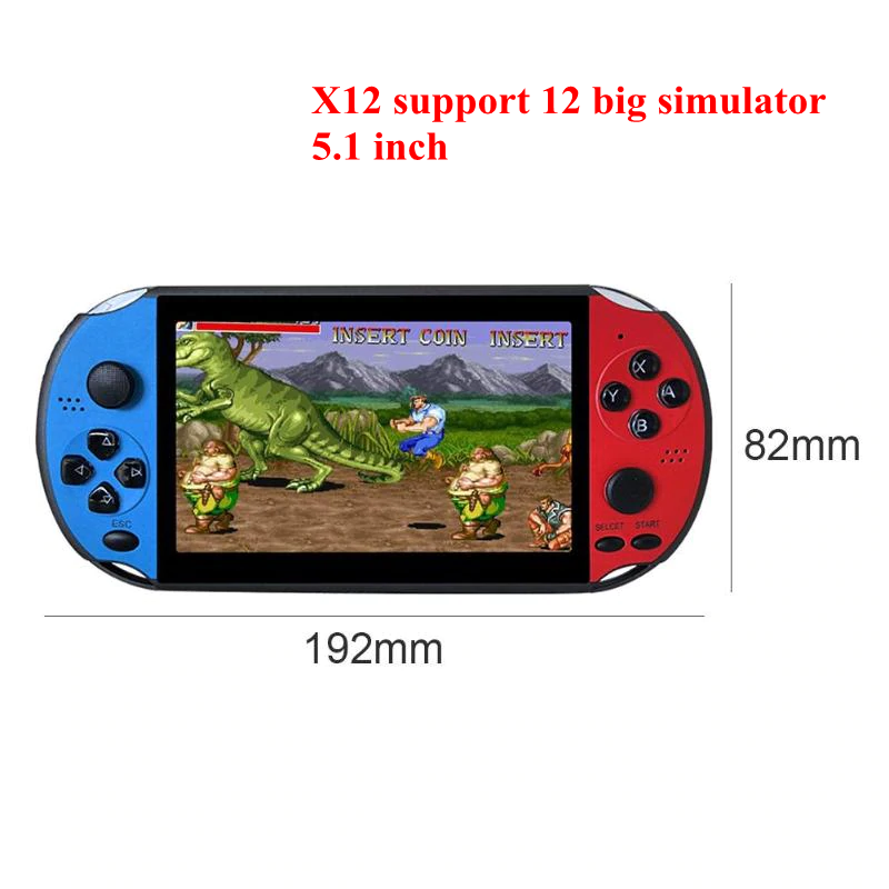 Портативная игровая консоль X12, 64 бита, 5,1 дюйма, для PSP