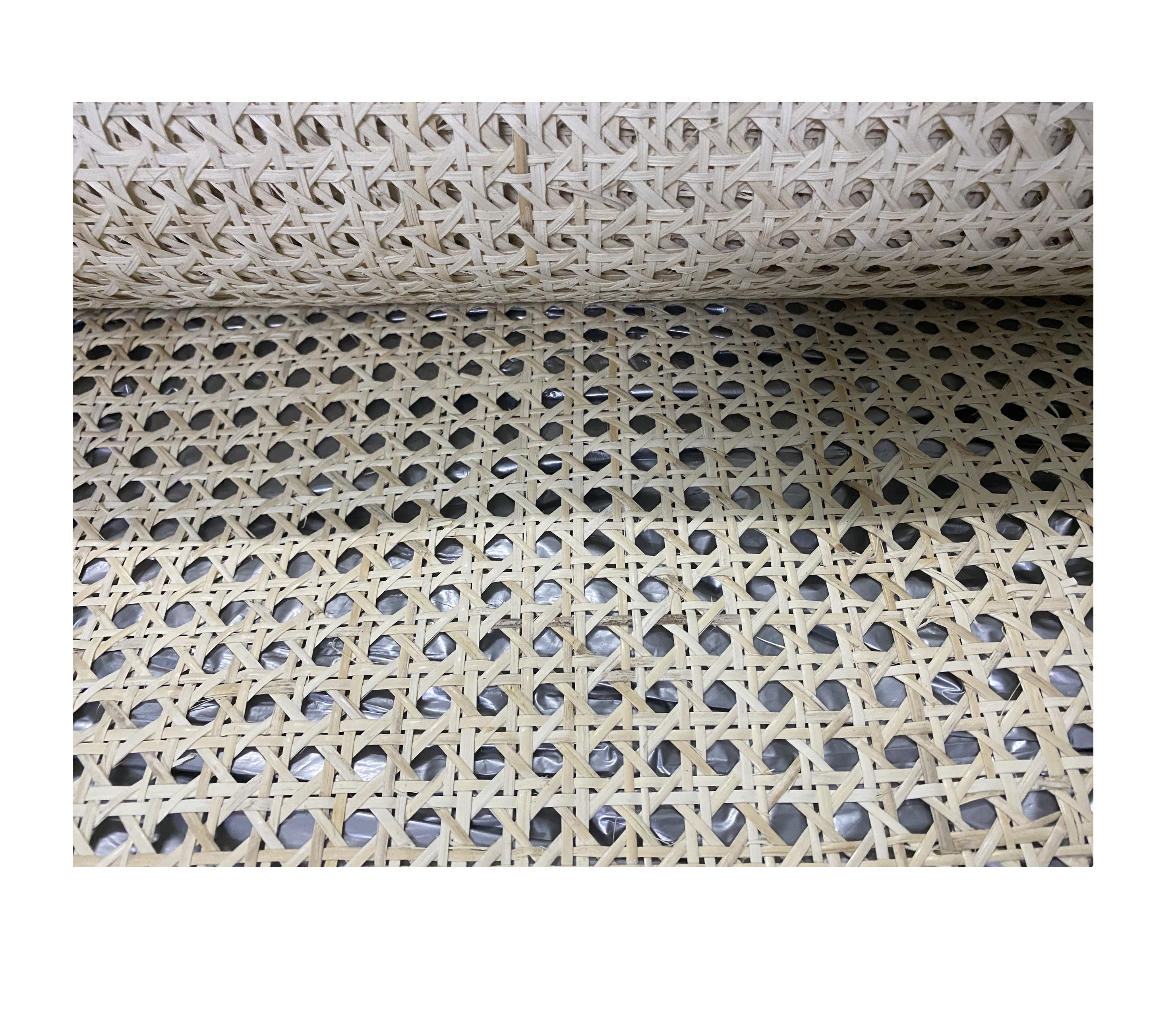 Natural open cane webbing roll for making chair -unbleached mesh rattan webbing - Weave Rattan cane webbing for furniture