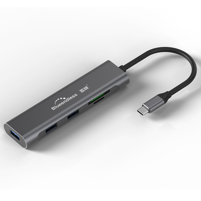 Алюминиевый 5-разъемное зарядное usb-устройство для usb-концентратора типа C Usb 3,0 док-станция с высокой скоростью 5-разъемное зарядное usb-устройство Usb тонкий 5 в 1 взаимный обмен данными между компьютером и периферийными устройствами C концентратор 