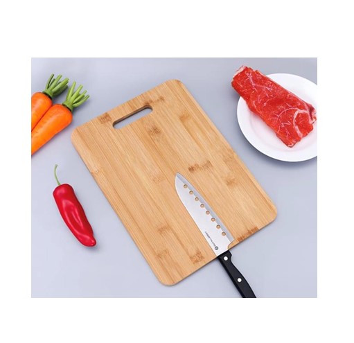Natural Rectangle Bamboo Chopping Board With Handles - Easy To Clean