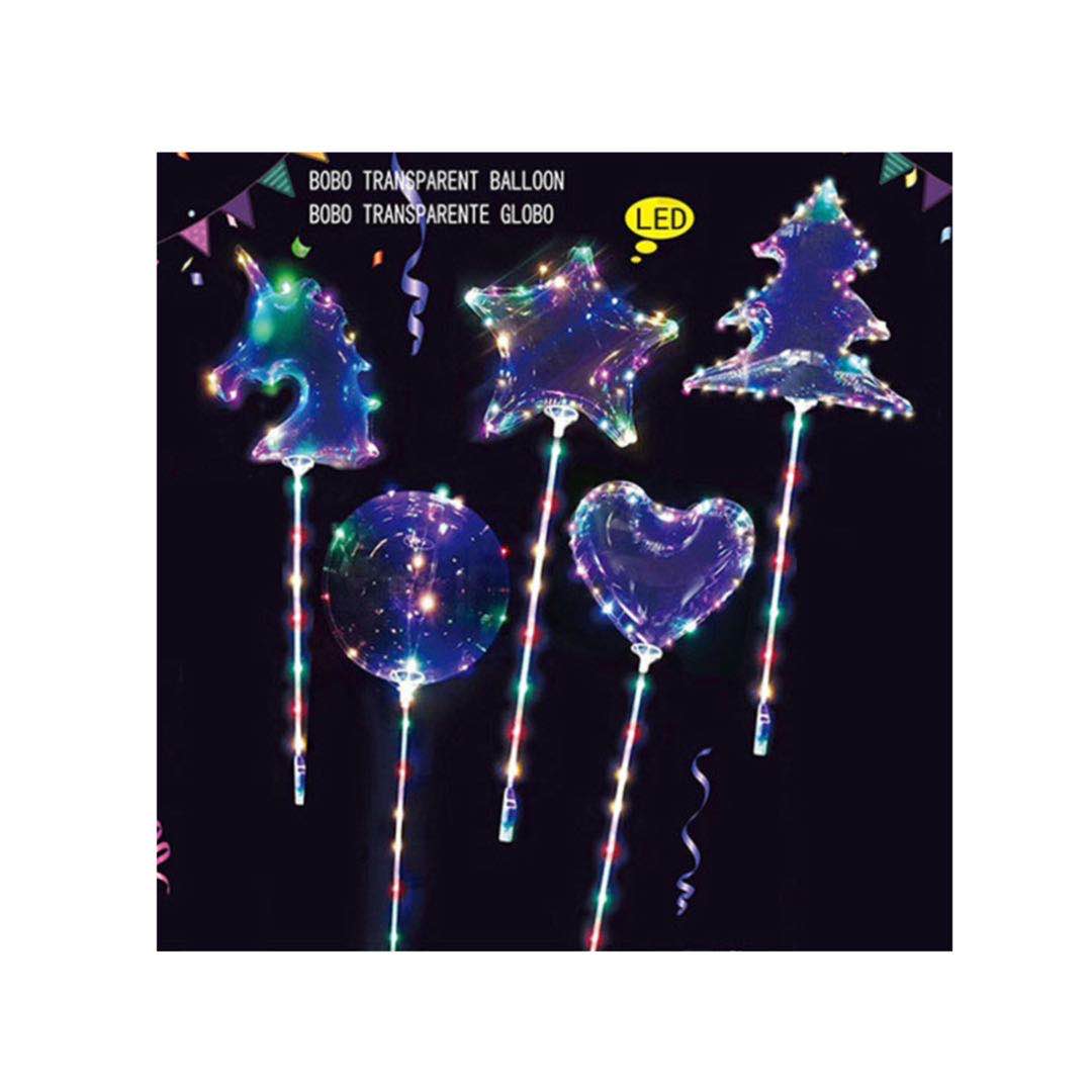LED Transparent Bobo Balloons Glowing Bobo Globos Kids Toy Gift Birthday Party Led Balloons With A Handle