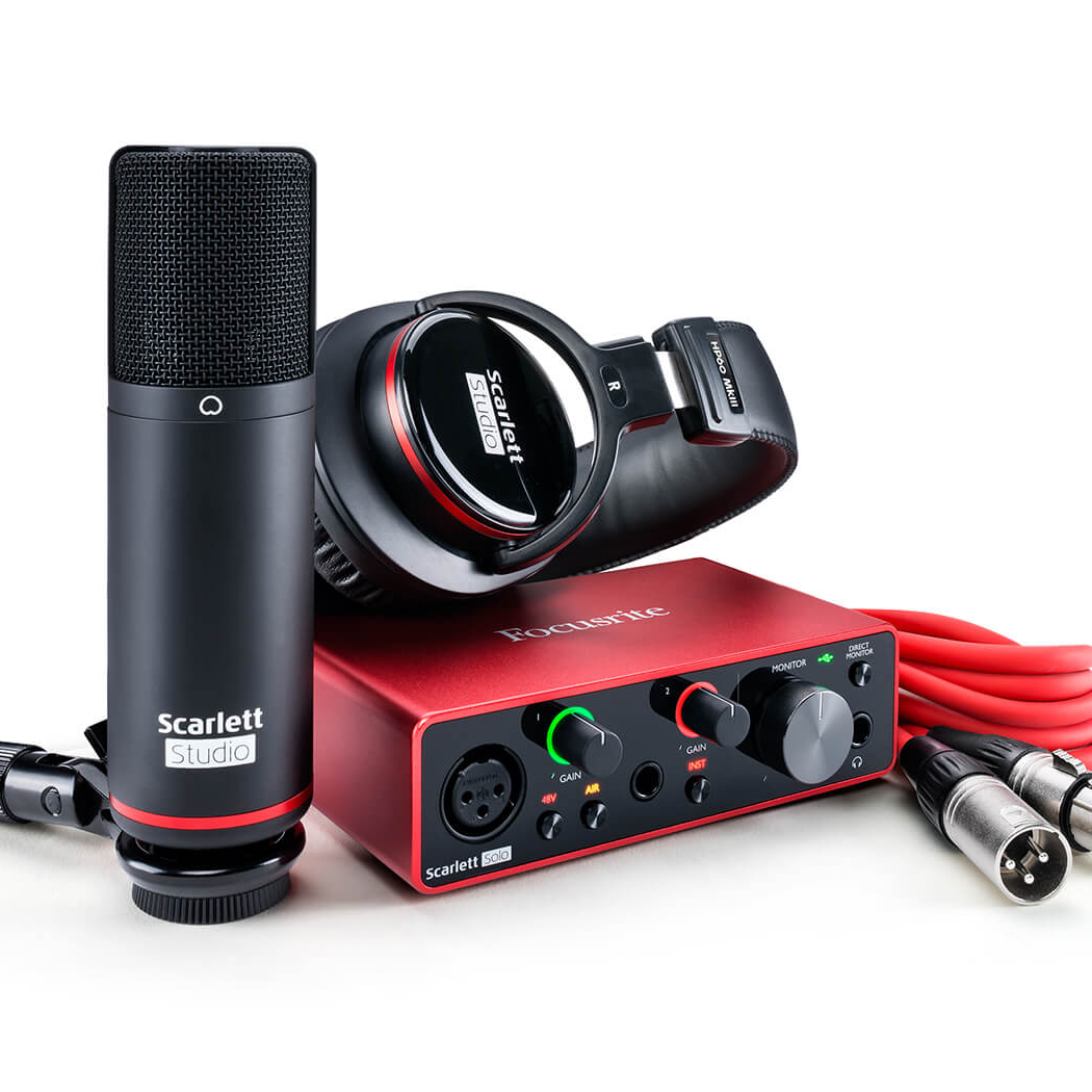 NEW SWEET DEAL For Focusrites Scarletts 2i2 Studio 2nd Gen USB Audio Interface and Recording Bundle with Pro Tools