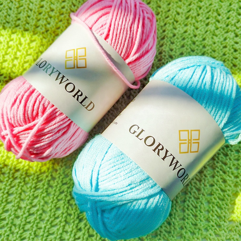 Yarn Suppliers Wholesale High-quality Comfortable Milk Cotton Hand knitting Doll Baby Shoes Small Items Crochet Yarn 50g