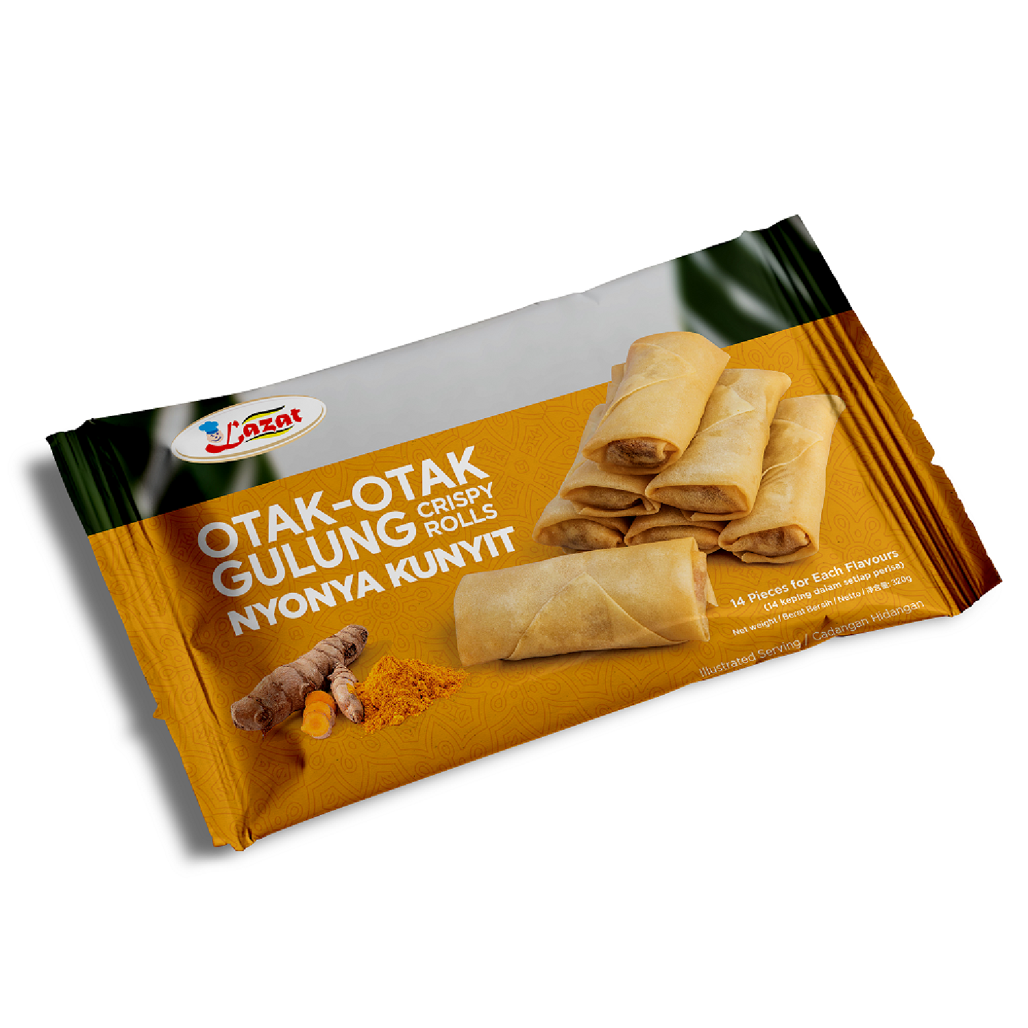 Полумягкий отак-отак гулун-хрустящие рулоны-nyuzunkunyit 12 дюймов (275 г X 24 кв. М) из малайзии