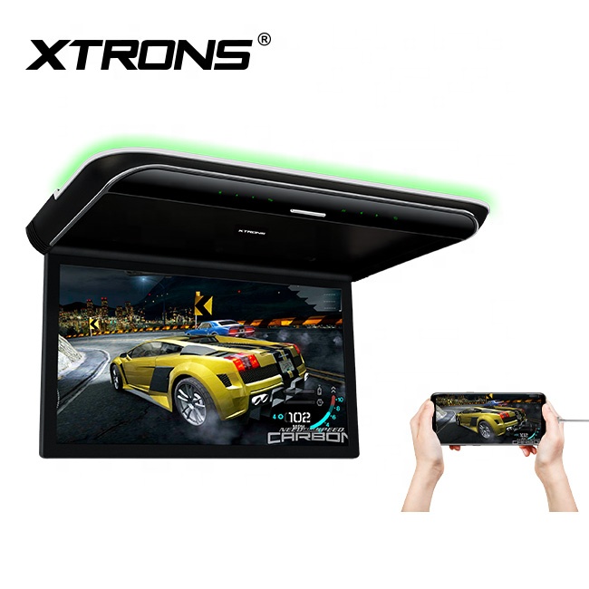 XTRONS 19,5 дюймовый вращающийся на 180 градусов ЖК-экран моторизованный откидной автомобильный монитор со встроенным стереодинамиком