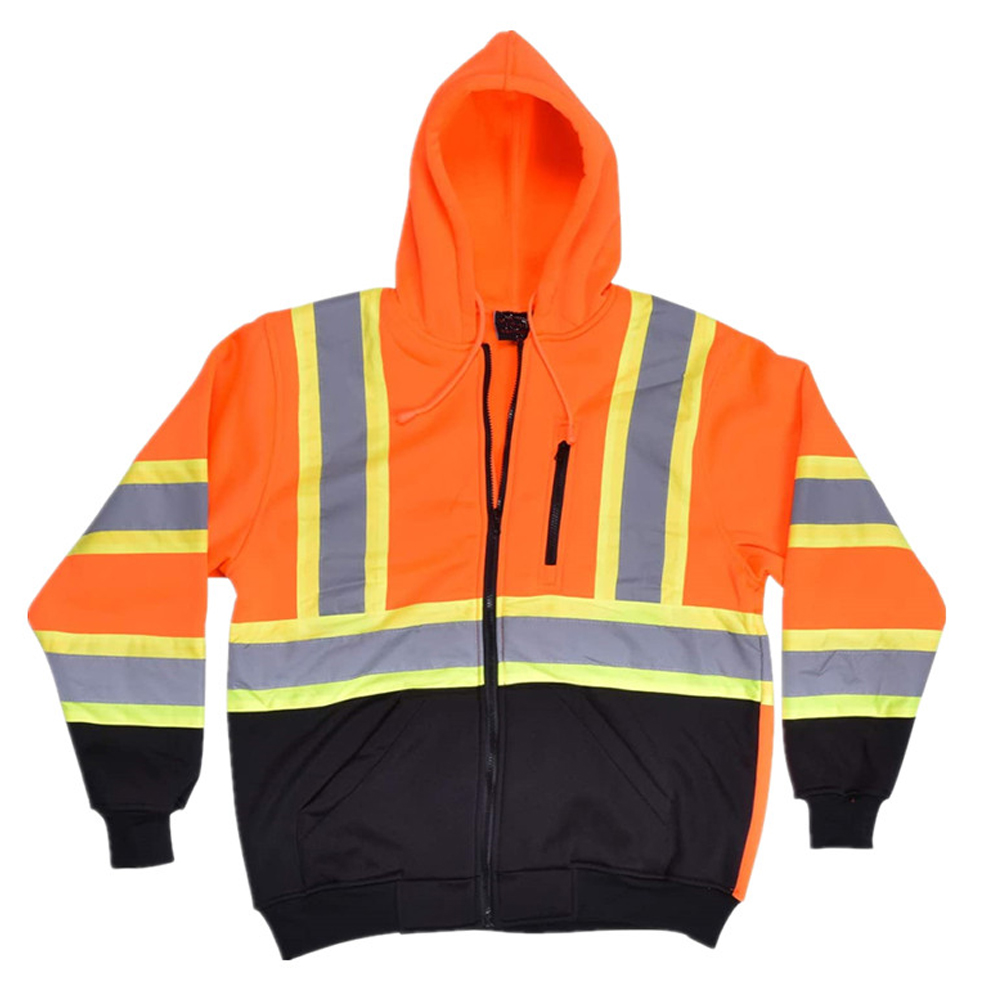 Индивидуальный Логотип Hi Vis, высокая видимость, Мужская Защитная флисовая рабочая одежда, толстовки, свитшоты, светоотражающий пуловер, свитер OEM