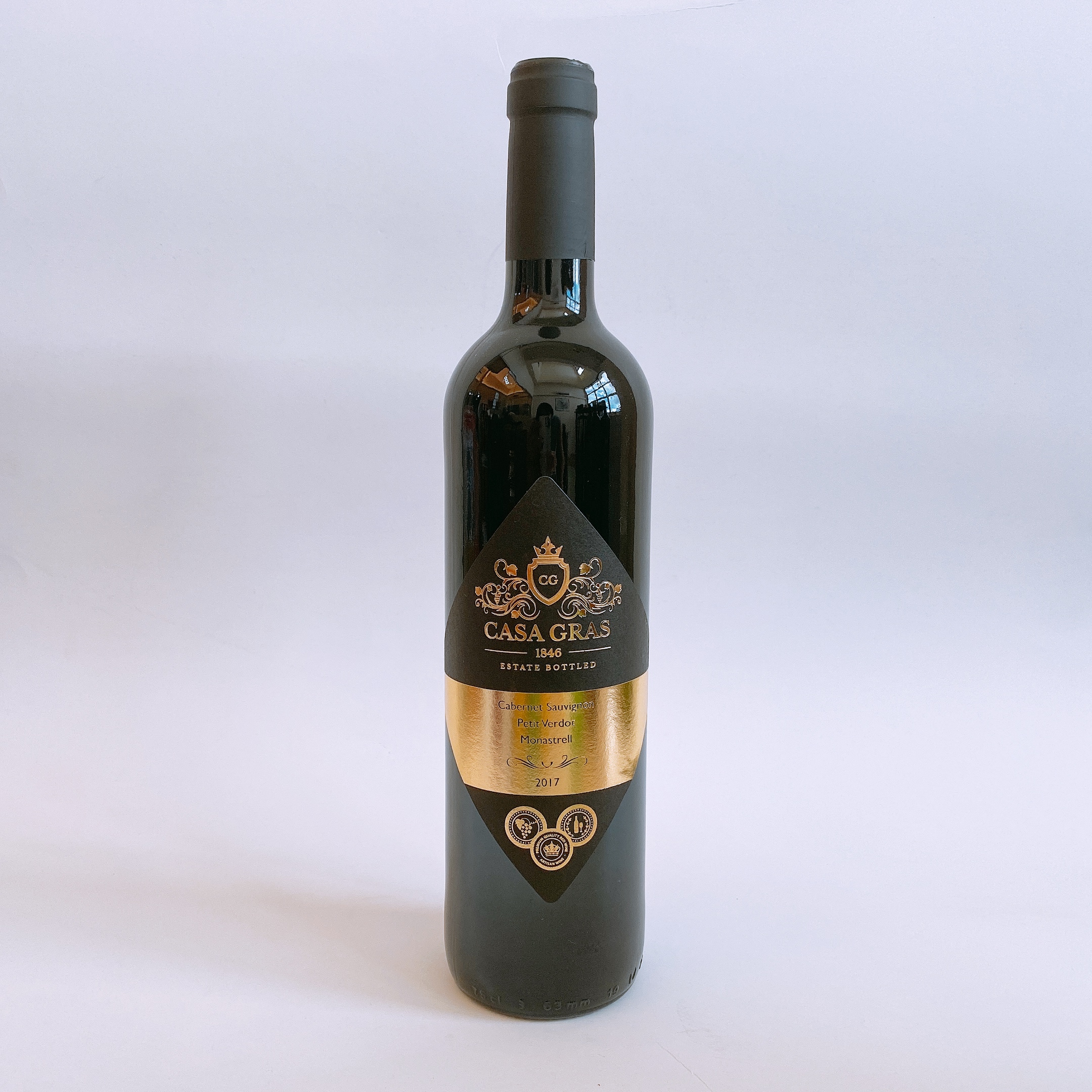 Средняя сушка, 14% алкоголя, 2017, испанская красная винная бутылка для настольного вина с различными сортами винограда