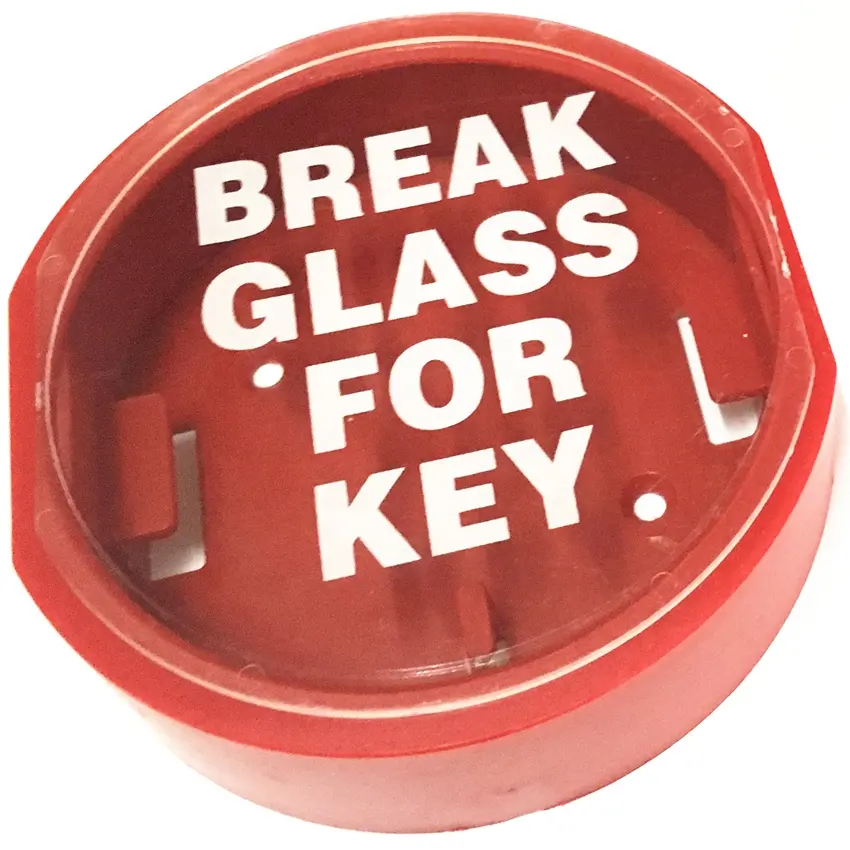 Round plastic Fire key box break glass key holder