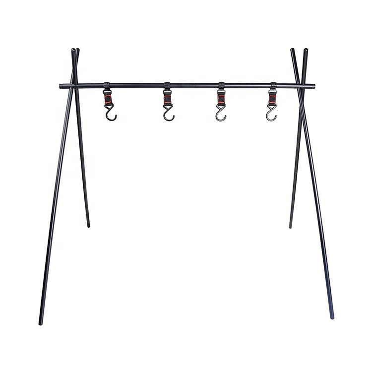 Outdoor Portable Aluminum Cooking Camping Folding Hanging Rack Grill