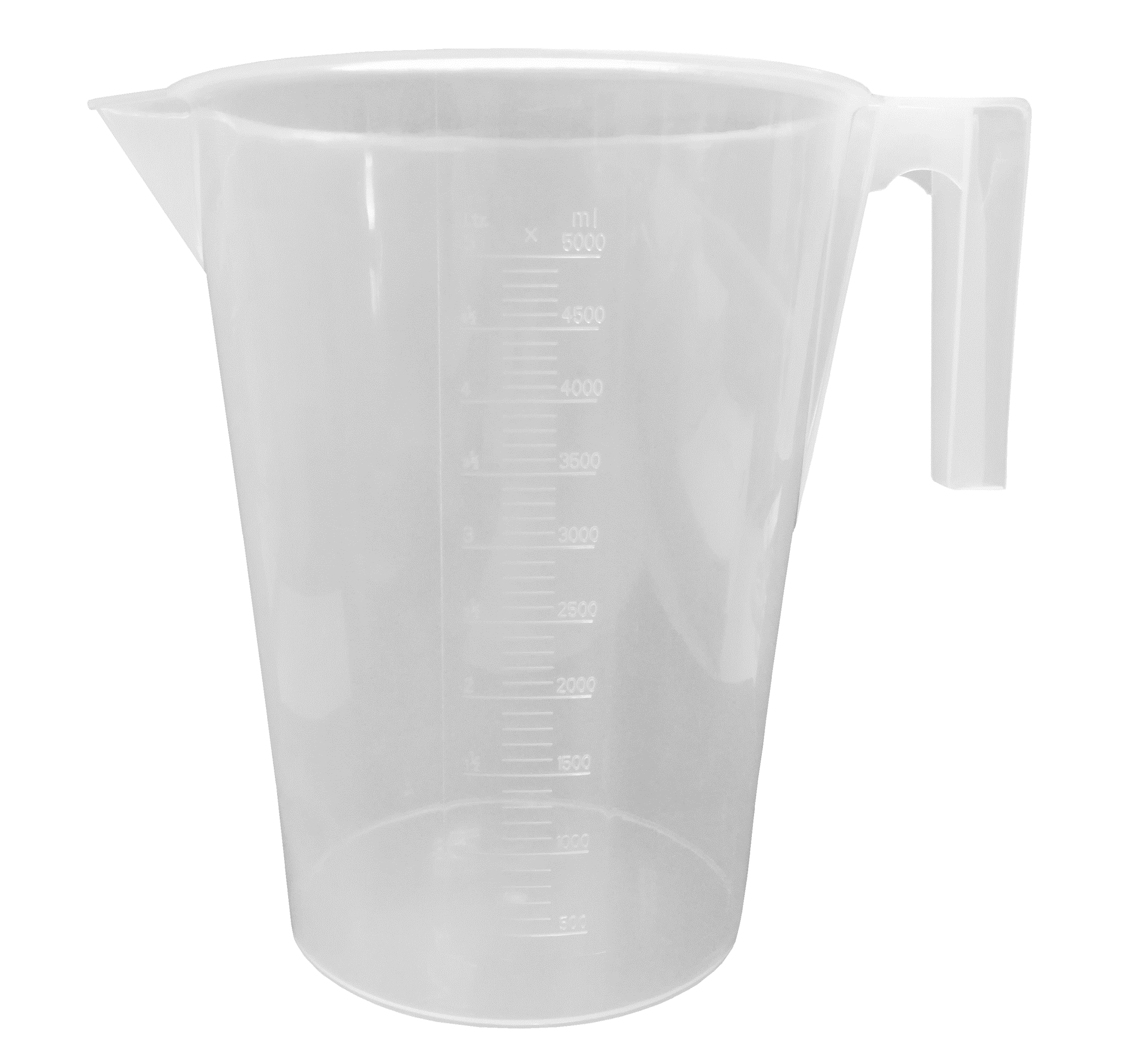 5000 ml Polypropylene Plastic Transparency Measuring Jug Container with Graduated Digital Scale