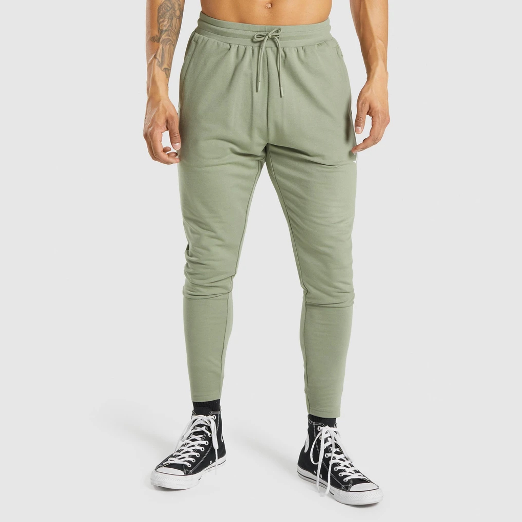 OEM wholesale Men's Sport Cotton custom casual pants VELVET joggers printed logo stacked sweat pants