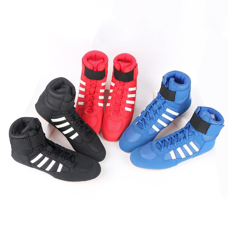 Professional Wrestling taekwondo Shoes Men's Training Shoes Bottom Artificial Leather Sports Shoes Breathable