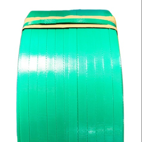 PET strapping tape for packing cotton and aluminum ingot and brick Strapping Roll Dubai Polyester Strapping Factory