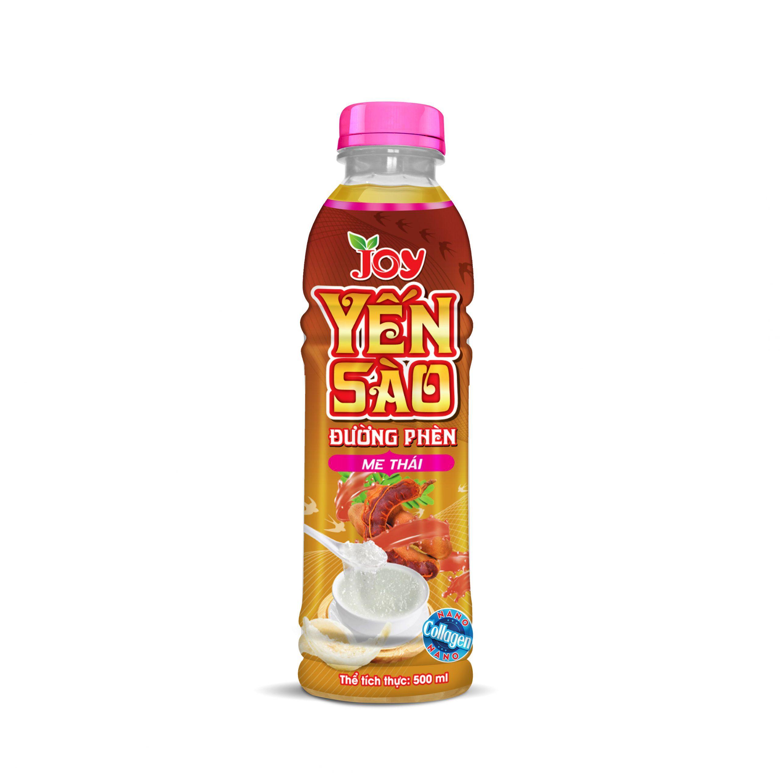 JOY Soft Drink 500ml Plastic Bottle Bird's Nest Fruit Juice Tamarind Juice with Rock Sugar Viet Nam Brand