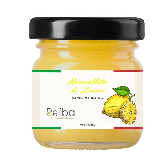 Premium Quality Italian Lemon Jam Glass Jar 106 ml for Horeca