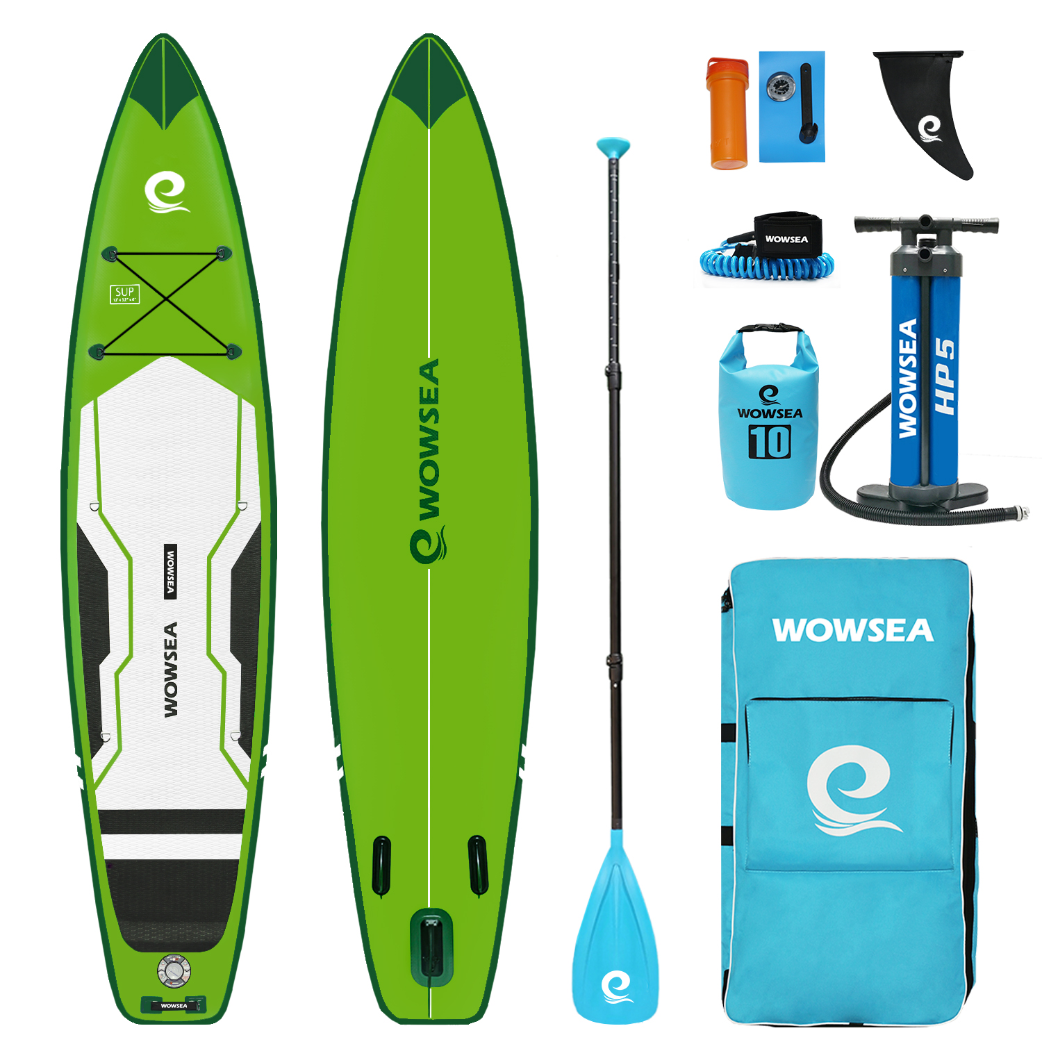 DURABLE, STABLE WOWSEA paddleboard sup, package with All Accessories