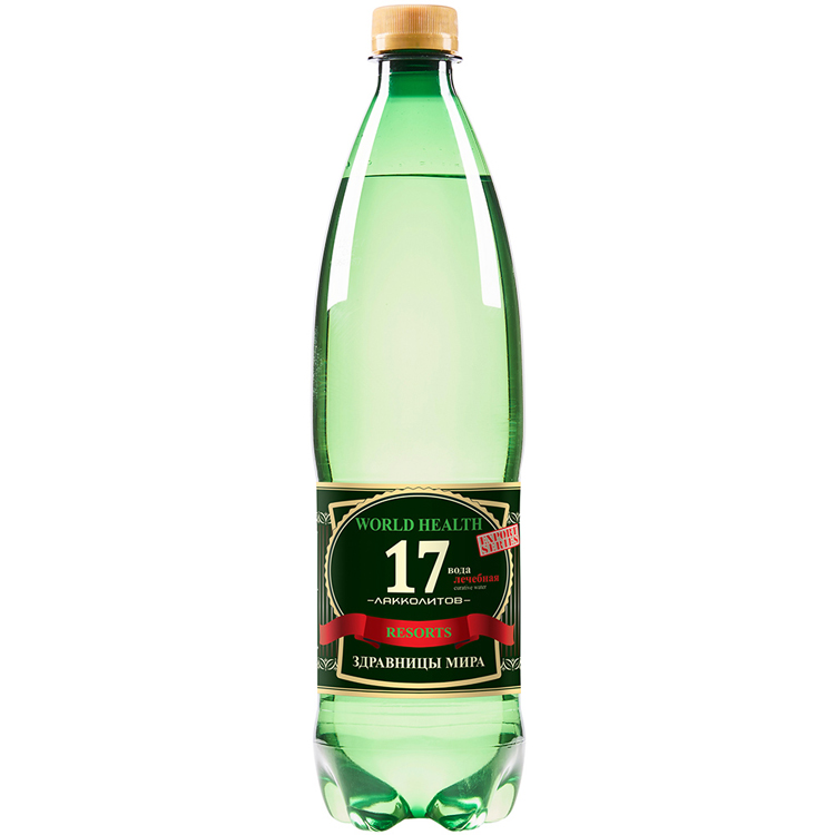 Carbonated natural mineral water ZDRAVNITSY MIRA 17 1,0 l. PET bottle wholesale, mineral water bottle price
