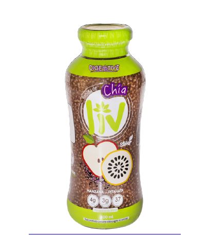Белковый напиток Chia Liv яблоко и питая фруктовый сок с высоким содержанием клетчатых белков и антиоксидантов