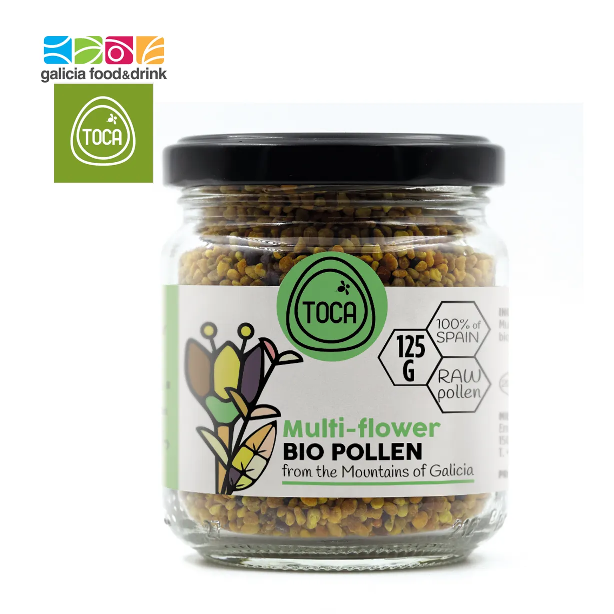 TOCA Organic Multi-Flower Pollen  formats available 125gr   220gr [Mieles Anta]