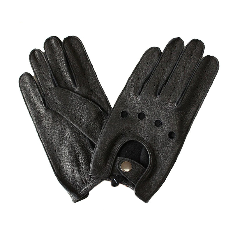 Leather deerskin driver gloves men's summer and autumn single-layer thin section outdoor riding full-finger motorcycle gloves