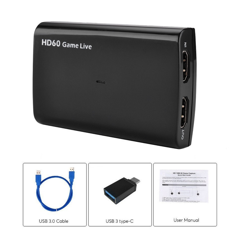 Прямая продажа с фабрики Hd60 Hd видео захвата карты игры Live Box Usb3.0 Uvc с микрофоном вход поддержка 4K30Fps выход и вход